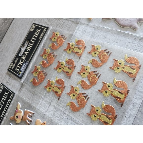 Sticker Lot Woodland Animals Fox Frogs Deer + Scrapbooking 3D Stickers RARE #47 - Picture 8 of 9